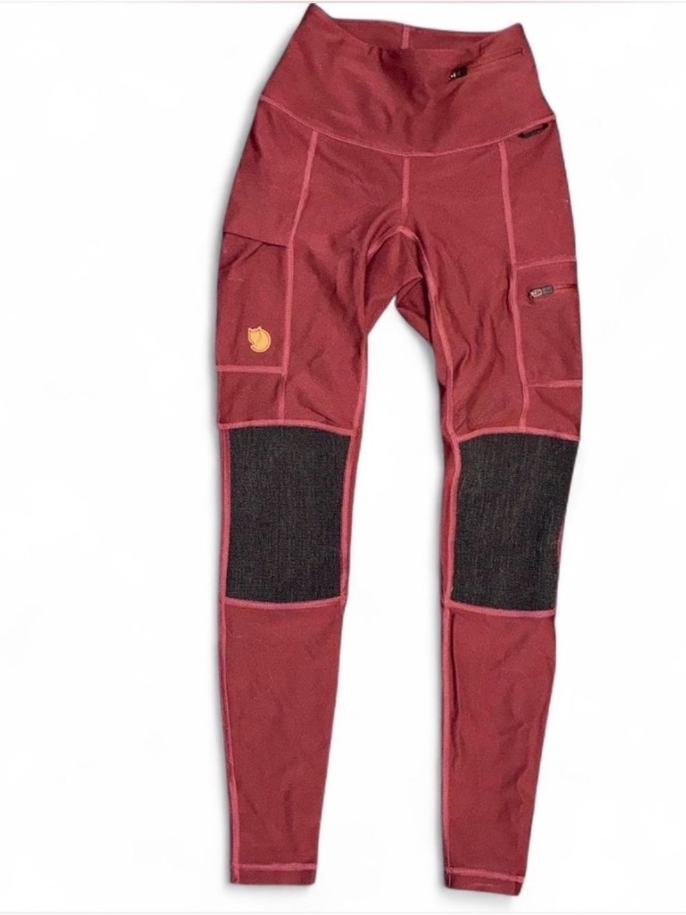 Fjallraven Burgundy Performance Leggings with Knee and Booty Panels